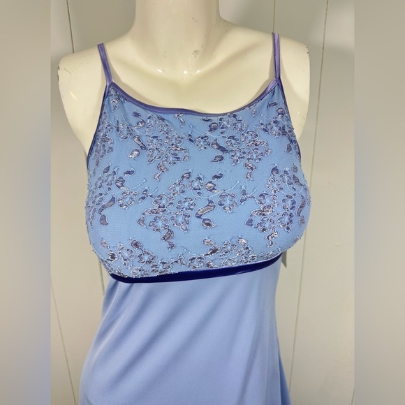 NEW I.N. San Francisco Evening Gown Sequins Prom Formal Juniors Sz M Blue Dress - Picture 2 of 15